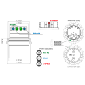 Moteur translation 8+6 + 9+3 trous TOOMAT 2-CASE-CX16 MTR-TOOMAT2-CASE-CX16