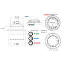 Moteur de translation pour pelle 20 à 24 ton (18 + 20 trous) TOOMAT 22 MTR-TOOMAT22