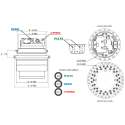 Moteur de translation pour pelle 28 à 30 ton (20 + 16+8 trous) TOOMAT 25 MTR-TOOMAT25