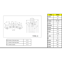 Barbotin CATERPILLAR D6 K RST S01065K