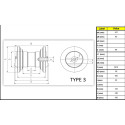 Galet inférieur UF065Z0A pour KUBOTA U20-3 UF065Z0A