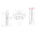 Barbotin PEL JOB EB250XT / EB300XT / LS286 / EB406 - 16 dents UR101Z023-PELJOB