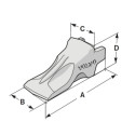 Dents de godet type VOLVO -5GPC avec clavette 5/8P