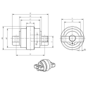 Galet inférieur CATERPILLAR 304 / 304,5 / 305 / 305,5 / 306 UF052Z1C-CATERPILLAR