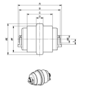 Galet inférieur HITACHI ZX27,U / ZX29,U3 / ZX30 / ZX33 / ZX35 / ZX38 UF030Z0C-HITACHI3