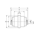 Galet inférieur KOMATSU PC40MR / PC40R8 / PC45 / PC45MRX / PC45R8 UF037Z0C-KOMATSU
