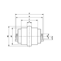 Galet inférieur KOMATSU PC20-R8 / PC20U U3 / PC22 MR3F / PC25-R8 / PC26 MR3F UF030Z0C-KOMATSU4