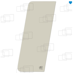 VITRE PORTE PARTIE HAUTE FIXE CATERPILLAR 312L 317L 320L 325L 330L 350L 375L (DE 1991 A 1997) 058575G