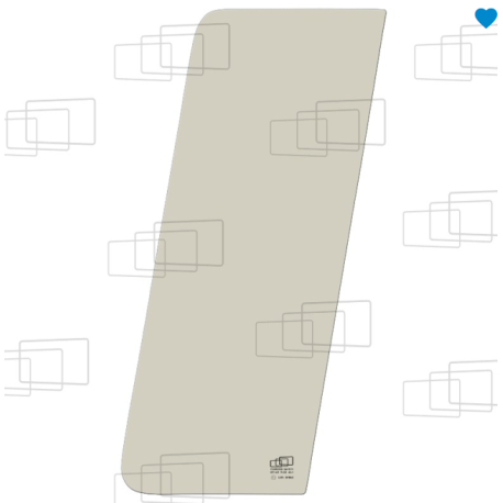 VITRE PORTE PARTIE HAUTE FIXE CATERPILLAR 312L 317L 320L 325L 330L 350L 375L (DE 1991 A 1997) 058575G