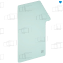 VITRE COTE DERRIERE PORTE FIXE GAUCHE/DROITE BOBCAT A220 A300 S100 S130 S150 S160 S170 S175 S180 S185 S205 S220 S250 S300 S33...