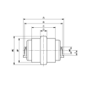 Galet inférieur CATERPILLAR 304CCR / 305.5D / 305.5E / 305CCR / 305DCR / 305C UF050C0C-CATERPILLAR