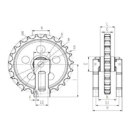 Roue folle SCHAEFF HR12 P009013