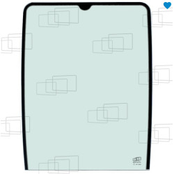 VITRE AVANT HAUTE FIAT NEW HOLLAND WE150 WE170 WE190 WE210 WE230 054007A