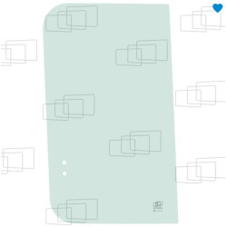 VITRE DROITE ARRIERE COULISSANTE KUBOTA U36-4 U48-4 U55-4 (A PARTIR DE 2010) 067967C