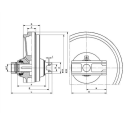Roue folle YANMAR B50V / VIO40V / VIO45V / VIO50U / VIO55V / VIO57U UX040E2E-YANMAR