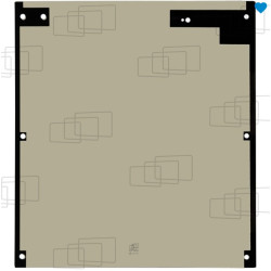 VITRE AVANT HAUTE YANMAR B15 / B17 / B18 / B19 / B22 / B27 / B37 155920H