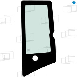 VITRE COTE DERRIERE PORTE GAUCHE/DROITE (CONIQUE) TAKEUCHI TB2150 TB2160 152708J