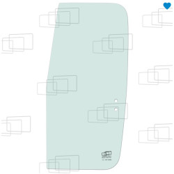 VITRE PORTE PARTIE HAUTE ARRIERE COULISSANTE GAUCHE JCB JS130W JS145W JS160W - XO CAB (SUMITOMO)  057245D