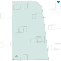 VITRE DROITE AVANT COULISSANTE YANMAR B15 B17 B18 B19 B22 B27 B37 B25V B30V B37V B50V 271545F