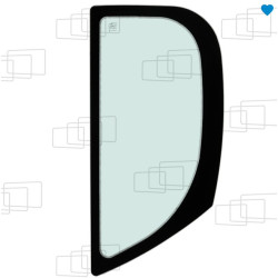 VITRE COTE DERRIERE PORTE GAUCHE YANMAR SV85 SV120 / B75W B95W B110W (A PARTIR DE 2018) 152454F