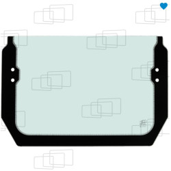 VITRE AVANT BASSE YANMAR SV85 SV120 / B75W B95W B110W (A PARTIR DE 2018) 152433D