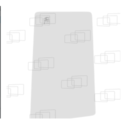 VITRE COTE DERRIERE PORTE GAUCHE KX61-3 / KX71-3 / KX91-3 / KX101-3 /KX161-3 (à partir de 2004) 055501G