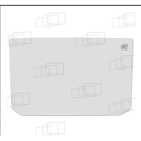 VITRE AVANT PARTIE BASSE SANS TROUS KUBOTA KX61-2 / KX61-2 APLHA / KX71-2 / KX71-2 ALPHA / KX91-2 / KX121-2 / KX161-2 (DE 199...