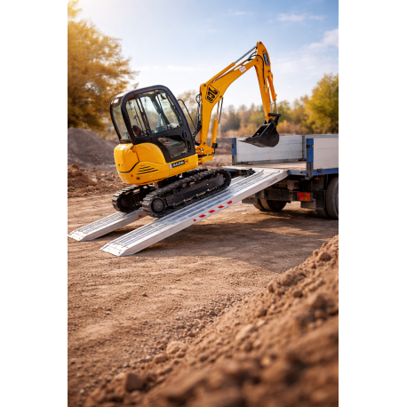 Paire de rampes alu 4,5 m - capacité de charge 4,7T RA150X45W