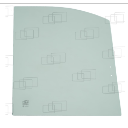 VITRE DROITE AVANT COULISSANTE (JUSQU'À 2003) YANMAR VIO75 B7-5 SIGMA (1/4 FRONT CABIN) SV100 (1/4 FRONT CABIN) 056635I