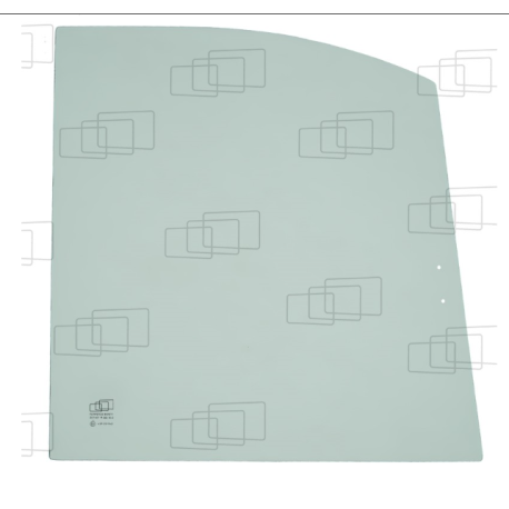 VITRE DROITE AVANT COULISSANTE (JUSQU'À 2003) YANMAR VIO75 B7-5 SIGMA (1/4 FRONT CABIN) SV100 (1/4 FRONT CABIN) 056635I