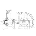 Roue folle TAKEUCHI TB014 / TB015 / TB016 / TB15FR UX025Z2E-TAKEUCHI