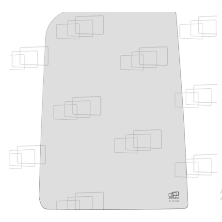 VITRE MAIN DROITE FIXE HANIX H36C H56C H75C (A PARTIR DE 2005) 062789B