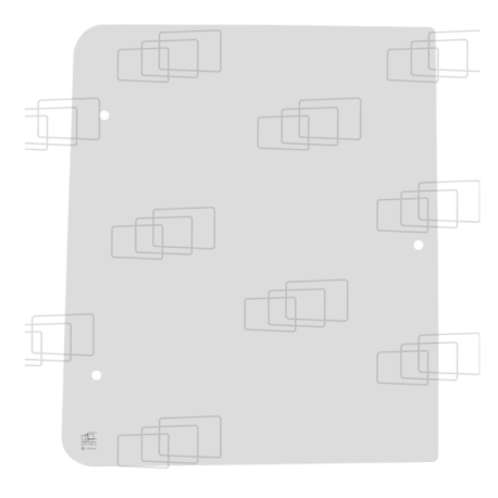 VITRE COTE DERRIERE PORTE GAUCHE/DROITE (ANGLES RONDS) EK53 EK54 CAB KUBOTA M6950 M7950 M8950 M9750 149544I
