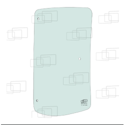 VITRE COTE DERRIERE PORTE DROITE KUBOTA M6040 M7040 M7060 M8540 M8560 M9540 M9960 M5111 M5-112 H/UN 144202E