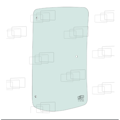 VITRE COTE DERRIERE PORTE DROITE KUBOTA M6040 M7040 M7060 M8540 M8560 M9540 M9960 M5111 M5-112 H/UN 144202E