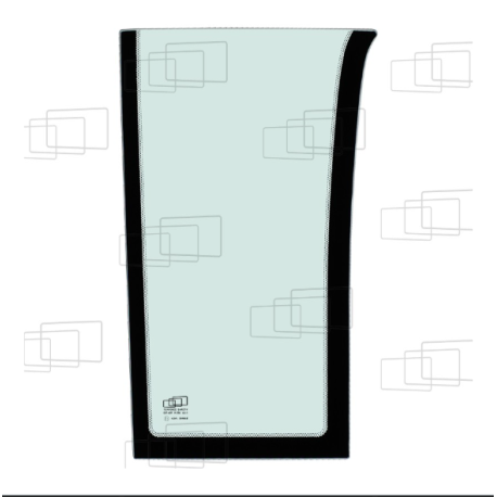 VITRE AVANT PARTIE BASSE DROITE KUBOTA M6040 M7040 M7060 M8540 M8560 M9540 M9960 143121C