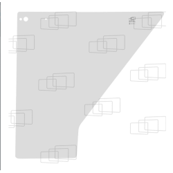 VITRE PORTE PARTIE BASSE DROITE / GAUCHE KUBOTA M6950 M7950 M8950 M9750 142071I