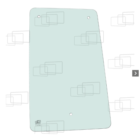 VITRE COTE DERRIERE PORTE GAUCHE/DROITE KUBOTA M105 M4900 M5700 M8200 M9000 ME5700 ME8200 ME9000 141981H