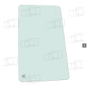 VITRE COTE DERRIERE PORTE GAUCHE/DROITE KUBOTA M105 M4900 M5700 M8200 M9000 ME5700 ME8200 ME9000 141981H