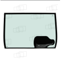 VITRE TOIT LEXAN JCB JS130W JS145W JS160W JS175W JS200W (EUROCAB SERIES 2) (DE 2003 A 2012) 151315A