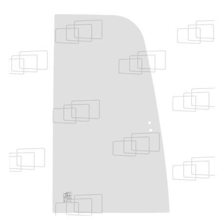 VITRE DROITE AVANT COULISSANTE KUBOTA KX36-3 / KX41-3 (DE 2004 A 2011) 055862A