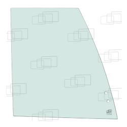 VITRE COULISSANTE AVANT DROITE YANMAR VIO80 / VIO80U / VIO80-1 / VIO80-2 /VIO82 / SV100-2 PB / B7-5B B7-6 265927F