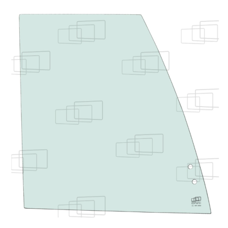 VITRE COULISSANTE AVANT DROITE YANMAR VIO80 / VIO80U / VIO80-1 / VIO80-2 /VIO82 / SV100-2 PB / B7-5B B7-6 265927F