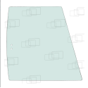 VITRE FENETRE COULISSANTE ARRIERE DROITE YANMAR B7-5B / B7-6 SIGMA / SV100-1 / SV100-2 / VIO80 / VIO80U / VIO80-1 / VIO80-2 /...
