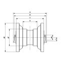 Galet inférieur KUBOTA U27 / U25-3 / U30-3 / U303 / U35-3 UF082Z0A-KUBOTA1