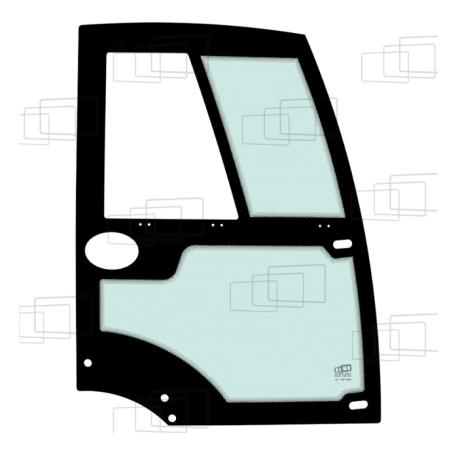 VITRE PORTE DROITE EURO6 (CAISSE RONDE) MATHIEU ET RAVO 153837I