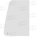 Vitre de main droite avant coulissante KUBOTA KX61.2 / KX61.2 APLHA / KX71.2 / KX71.2 ALPHA / KX91.2 / KX121.2 / KX161.2 (De ...