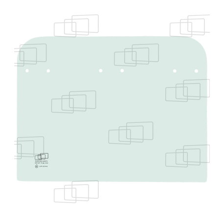 VITRE PORTE PARTIE HAUTE COULISSANTE GAUCHE KOMATSU WA380-5/WA400-5/WA430-5/WA450-5/WA470-5/WA480-5(DE 2003 A 2008) 057791C