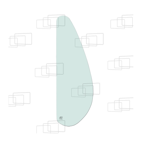 VITRE COTE DERRIERE PORTE GAUCHE KOMATSU PC130-6 / PC160-6 / PC170-6 / PC180-6 / PC200-6 / PC210-6 / PC240-6 / PC290-6 / PC34...