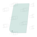 VITRE PORTE PARTIE HAUTE AVANT COULISSANTE GAUCHE KOMATSU PW130-6 / PW130ES-6K / PW150ES-6K / PW170ES-6K (DE 1998 A 2003) 054...